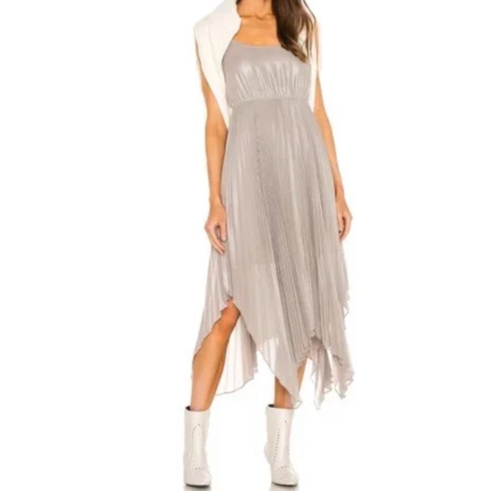 All Saints Pleated Lerin Corina Slip Dress